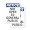 Signmission Not Open To General Public OSHA Notice Sign, Plastic, 7in W x 10in L, 2PK OS-2PACK-NS-P-710-V-15190 - alternate 1